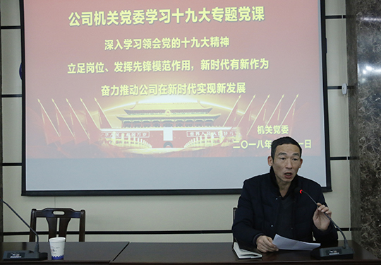 集團(tuán)公司黨委副書記、機(jī)關(guān)黨委書記陳百斌主持會(huì)議