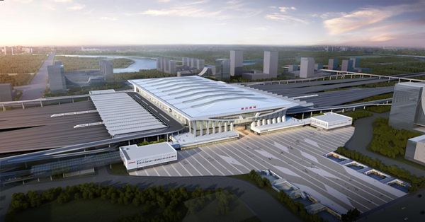 4新建鄭州至周口至阜陽鐵路鄭州南站及相關(guān)工程項目鳥瞰效果圖.png 4新建鄭州至周口至阜陽鐵路鄭州南站及相關(guān)工程項目鳥瞰效果圖.png